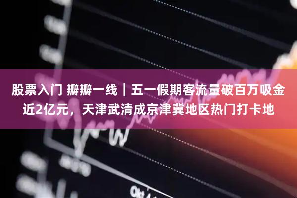 股票入门 瓣瓣一线｜五一假期客流量破百万吸金近2亿元，天津武清成京津冀地区热门打卡地